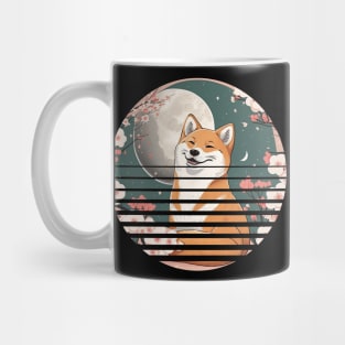 Shiba Inu Dog, Cherry Blossom, Japanese Style Mug